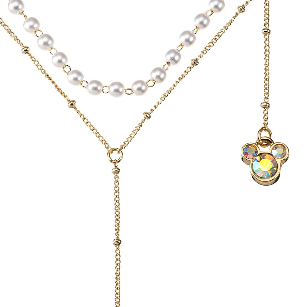 公式 ショップディズニー ミッキー ネックレス 2連 ペーパーバッグ付き