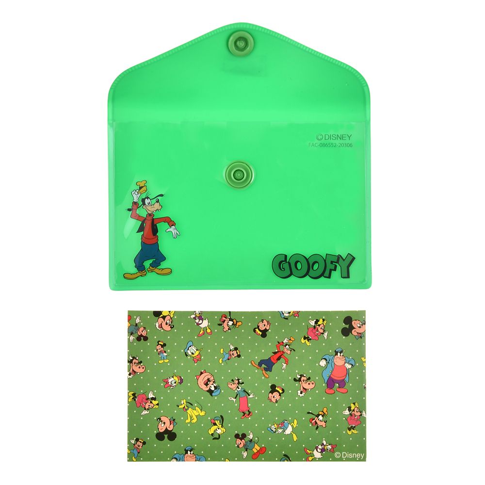 公式 ショップディズニー グーフィー ステーショナリーケース ミニ シール付き Retro