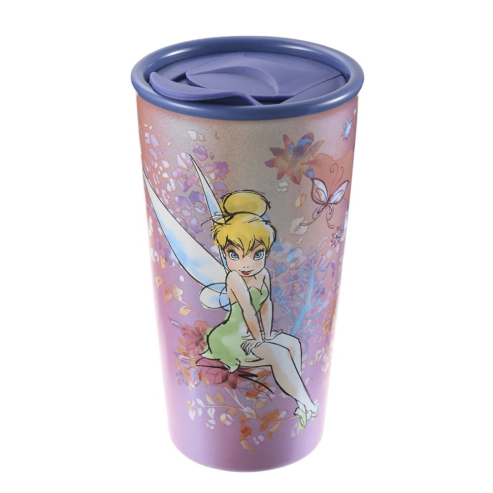 公式 ショップディズニー ティンカー ベル マグカップ ふた付き オーロラパール