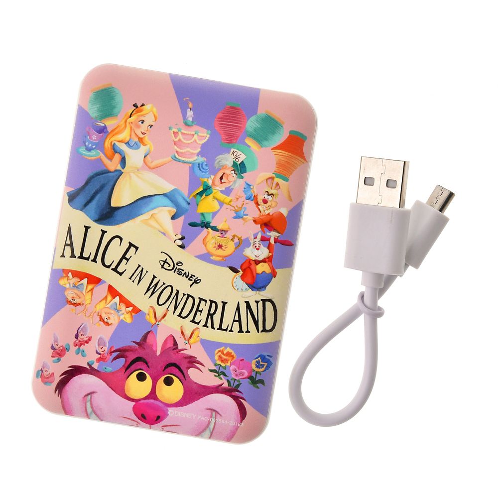 公式 ショップディズニー ふしぎの国のアリス モバイルバッテリーチャージャー Alice In Wonderland 70