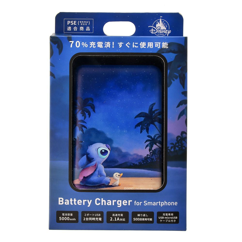 公式 ショップディズニー スティッチ モバイルバッテリーチャージャー Stitch S Ohana