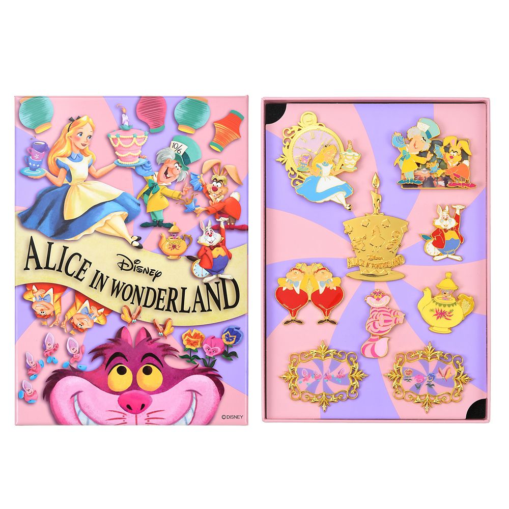 公式 ショップディズニー ふしぎの国のアリス ピンバッジ セット Alice In Wonderland 70