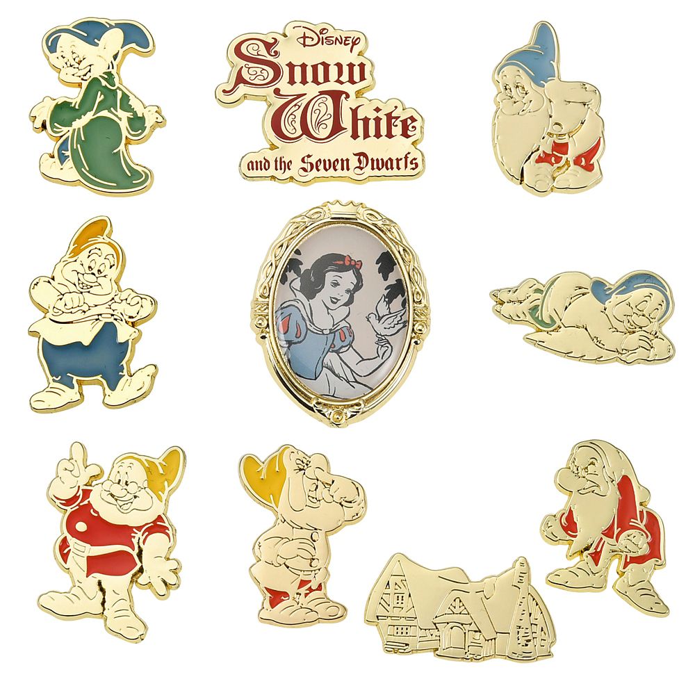 公式 ショップディズニー 白雪姫 7人のこびと ピンバッジ セット Snow White And The Seven Dwarfs