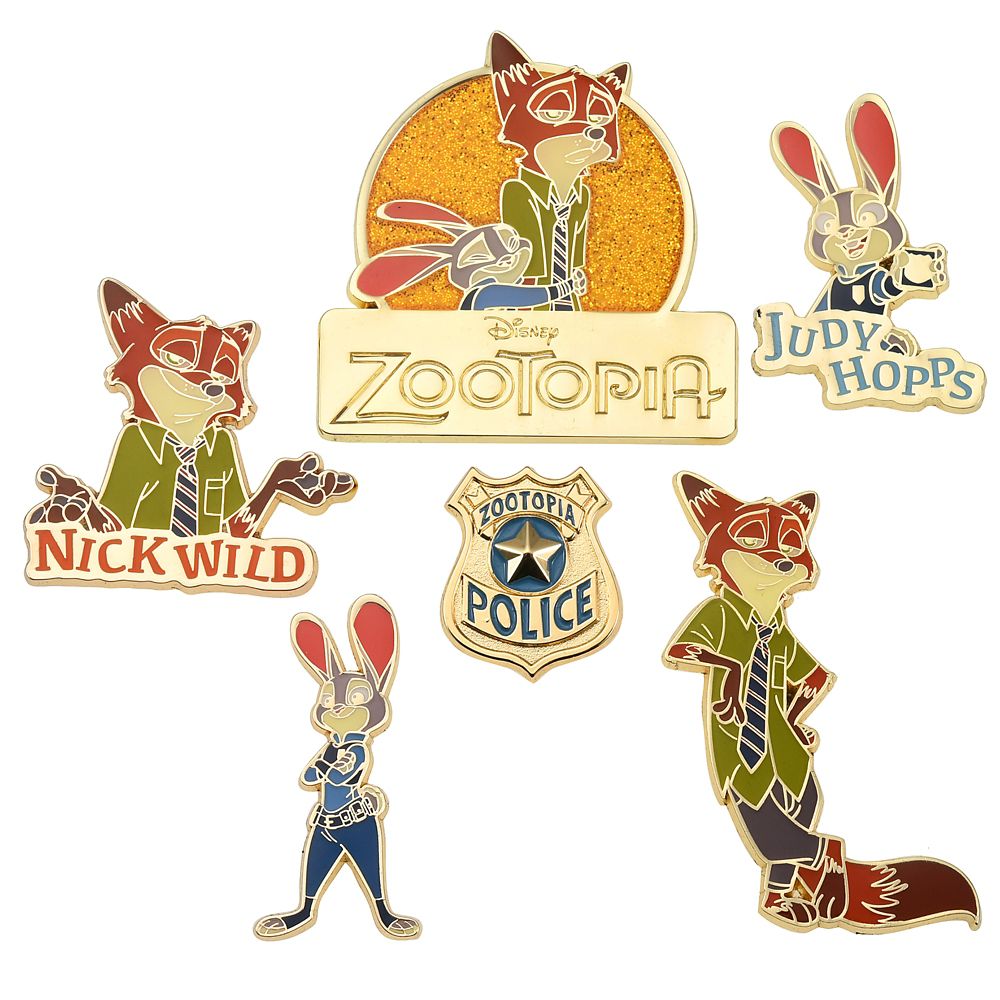 公式 ショップディズニー 送料無料 ジュディ ホップス ニック ワイルド ピンバッジ セット ディズニー映画 ズートピア