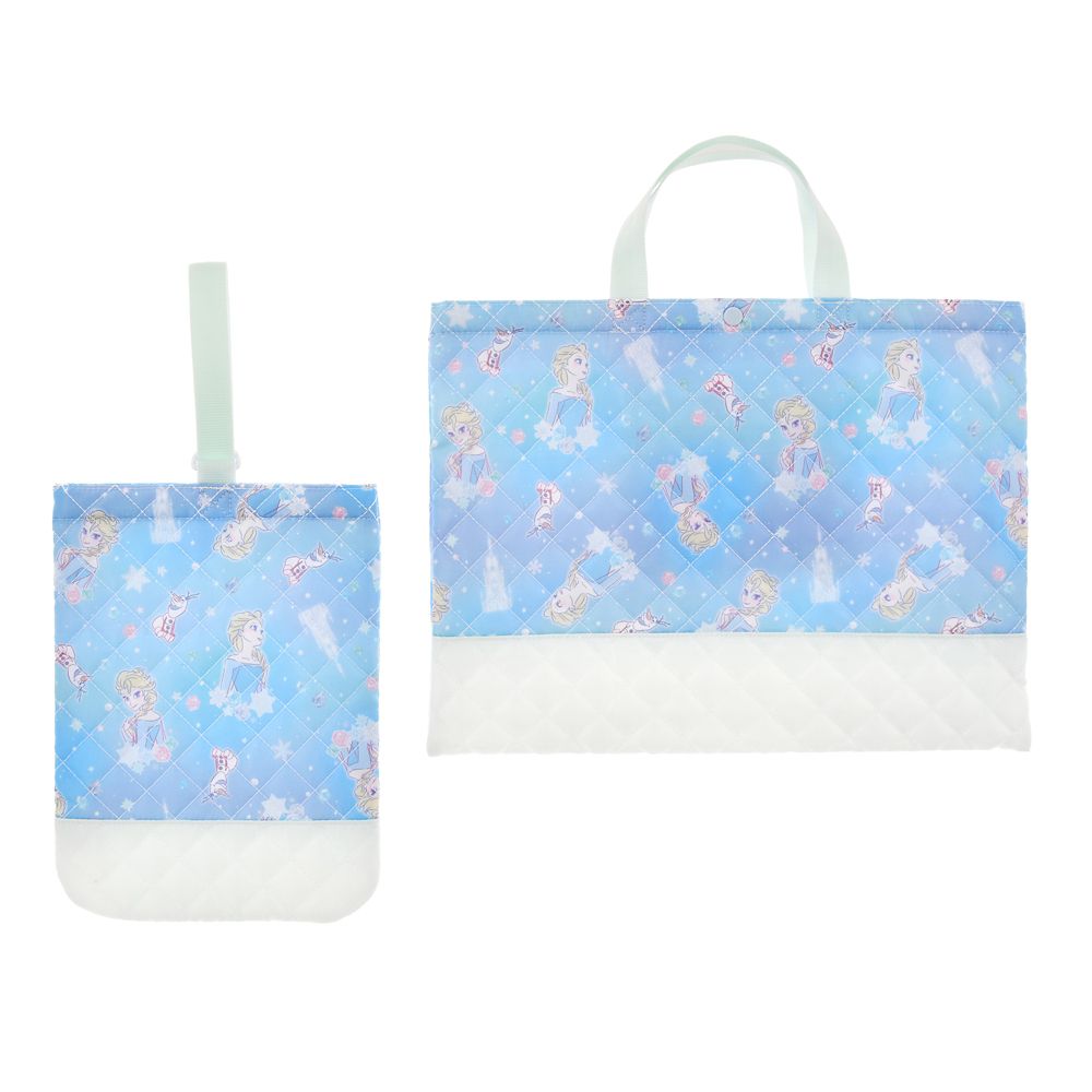 公式 ショップディズニー エルサ オラフ レッスンバッグ シューズバッグ セット ネオンロゴ Back To School