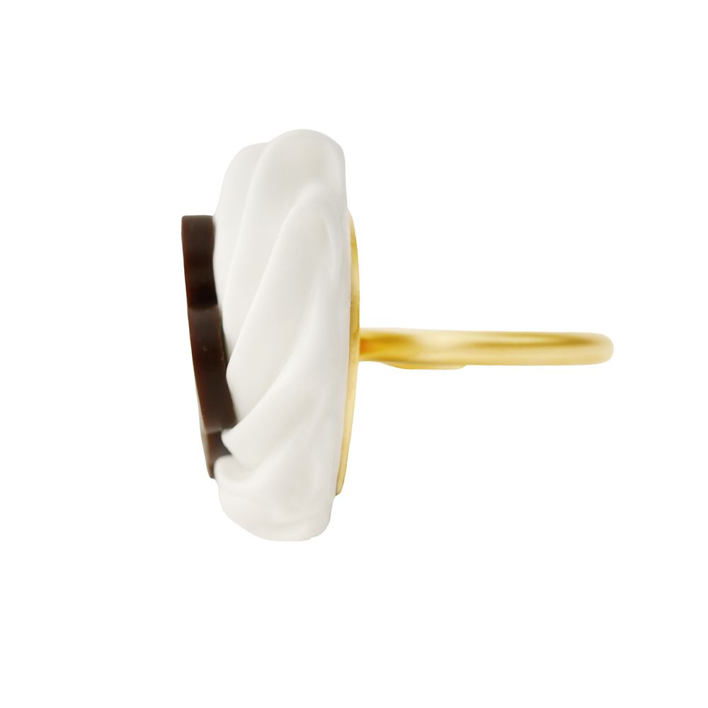 【キューポット】ミニーマウス/リング　ホイップクリーム＆チョコレート