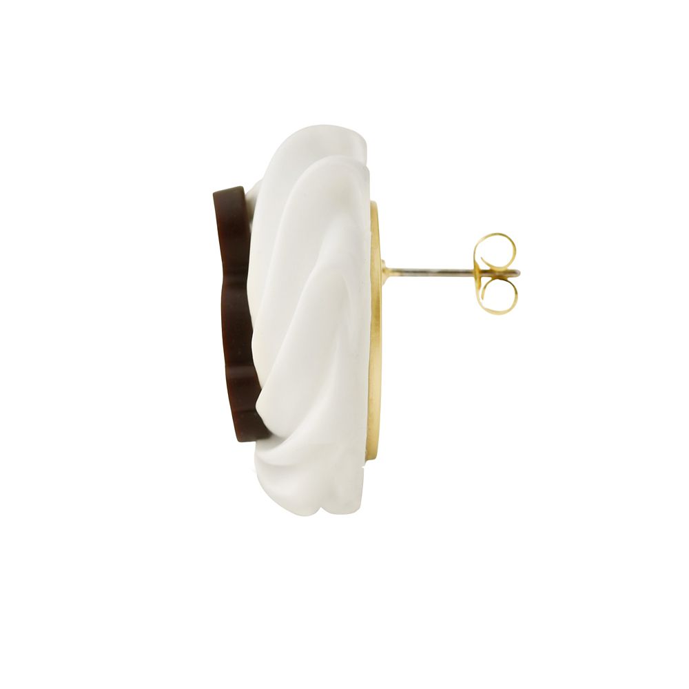 【キューポット】ミッキー＆ミニー/ピアス　ホイップクリーム＆チョコレート