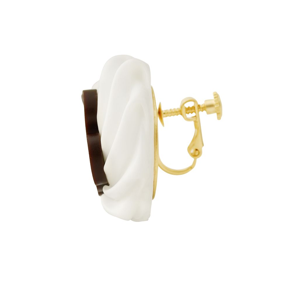 【キューポット】ミッキー＆ミニー/イヤリング　ホイップクリーム＆チョコレート