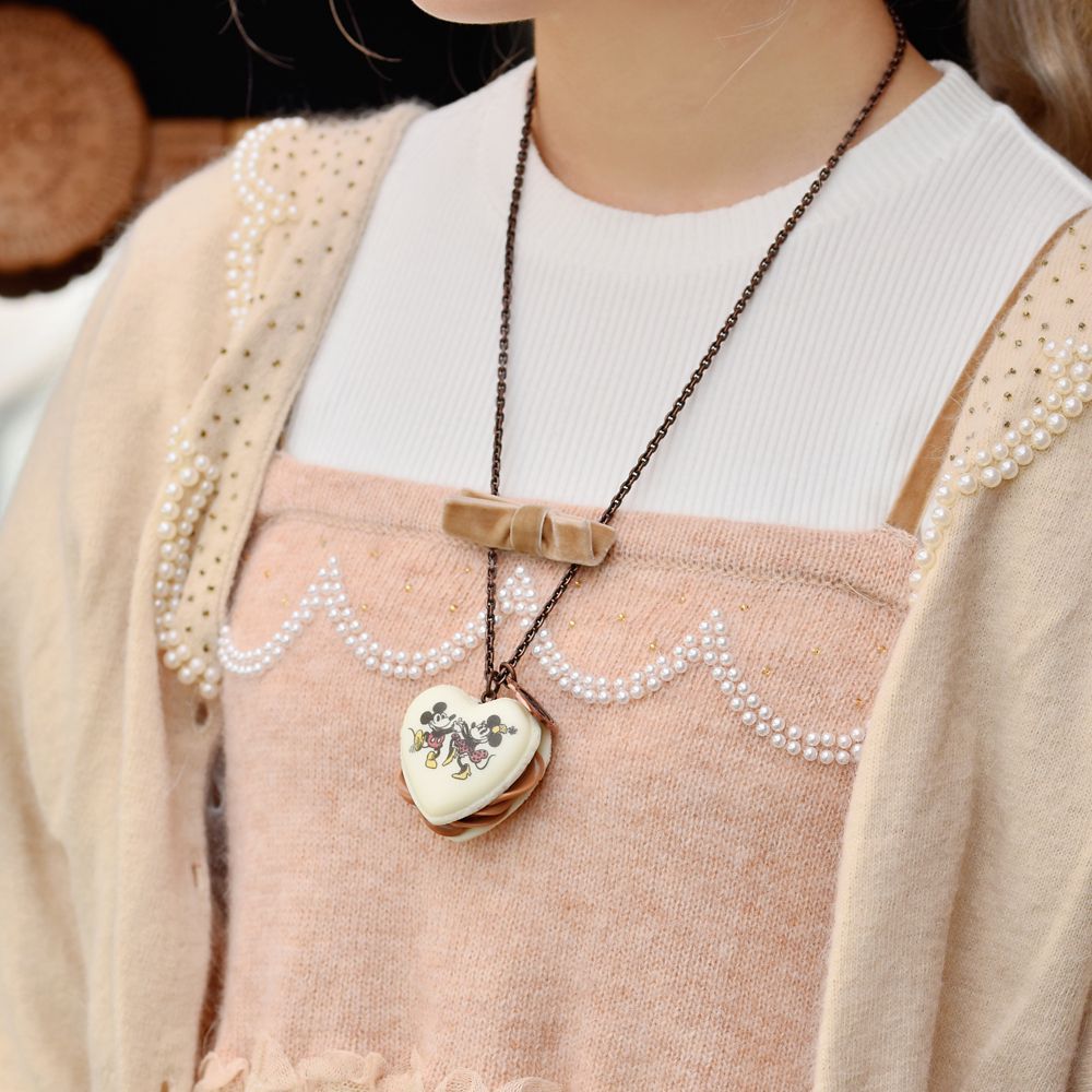 【キューポット】ミッキー&ミニー/ネックレス　ハートマカロン