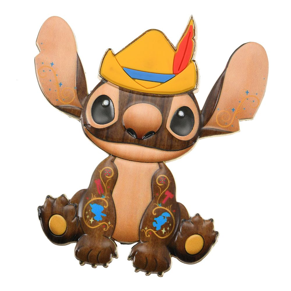 公式 ショップディズニー スティッチ ピンバッジ Pinocchio Stitch Crashes Disney