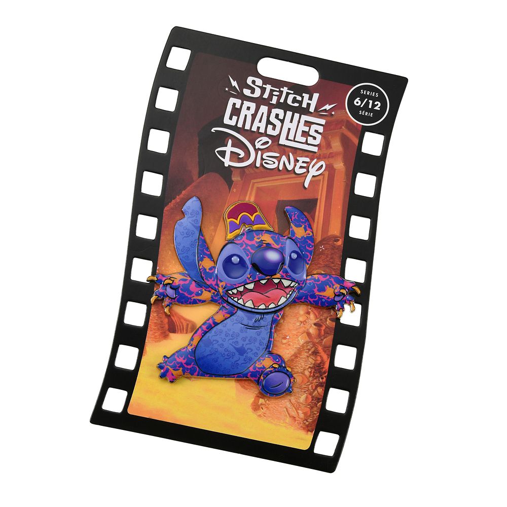 公式 ショップディズニー スティッチ ピンバッジ Aladdin Stitch Crashes Disney