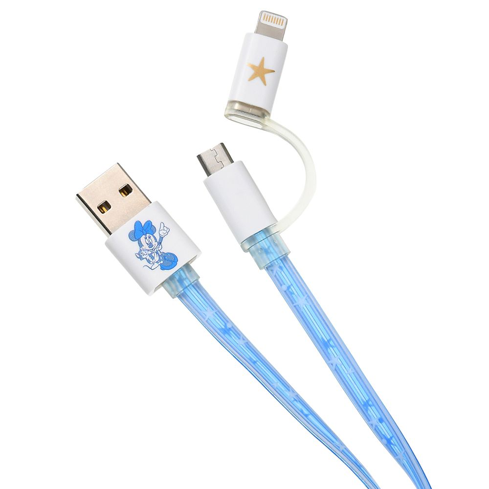 公式 ショップディズニー ミニー フィガロ Iphone Ipad Ipod用usbコード 2in1 ライトアップ Starry Sky