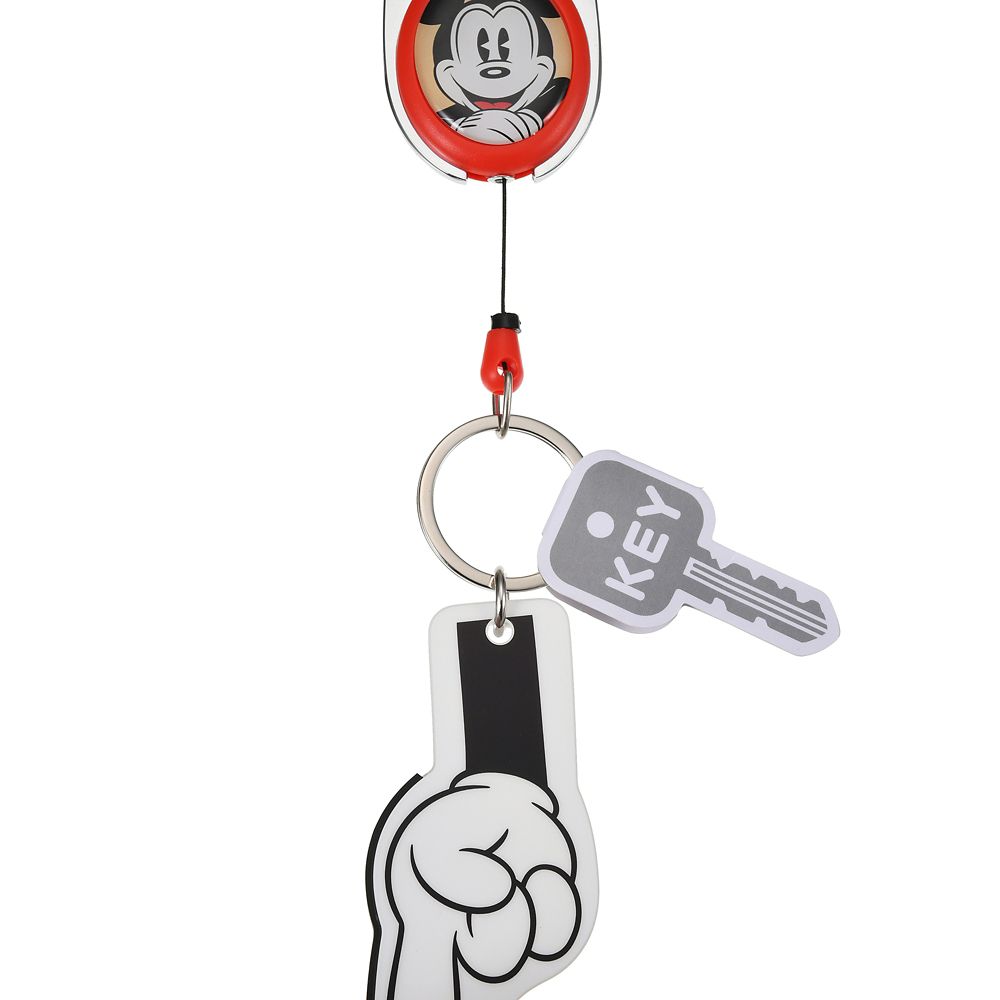 公式 ショップディズニー ミッキー キーホルダー キーチェーン リールタイプ タッチレス