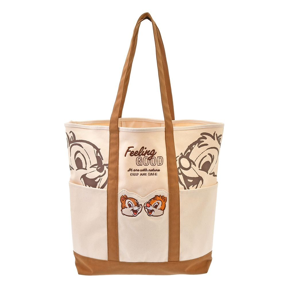 公式 ショップディズニー Food Textile チップ デール トートバッグ L ブラウン Chip Dale Food Textile