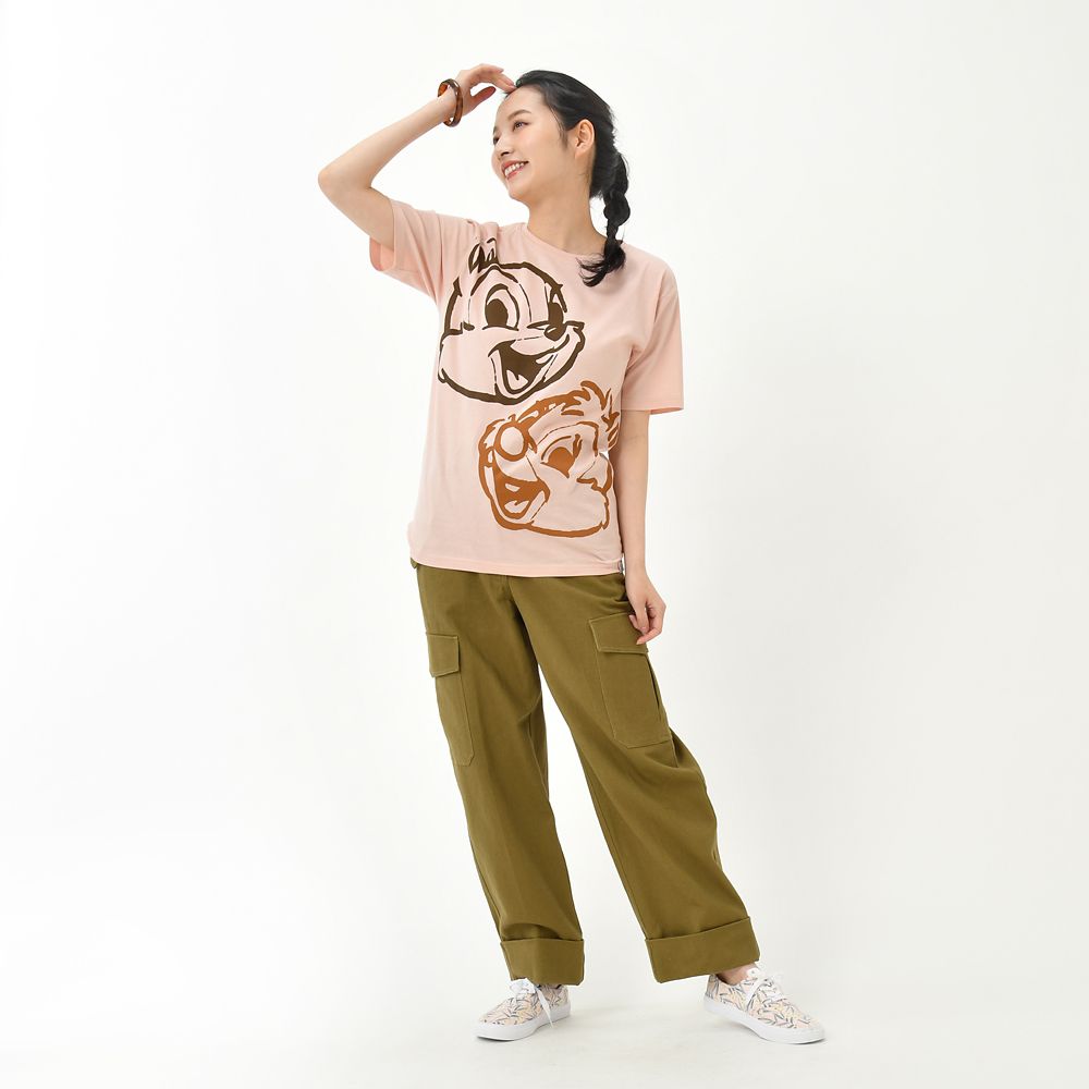公式 ショップディズニー Food Textile チップ デール 半袖tシャツ ピンク Chip Dale Food Textile