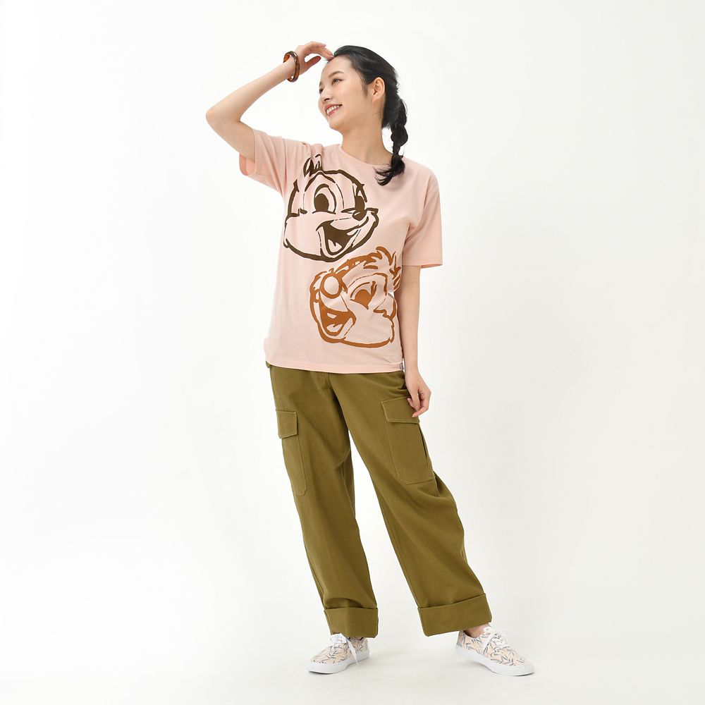 公式 ショップディズニー Food Textile チップ デール 半袖tシャツ ピンク Chip Dale Food Textile