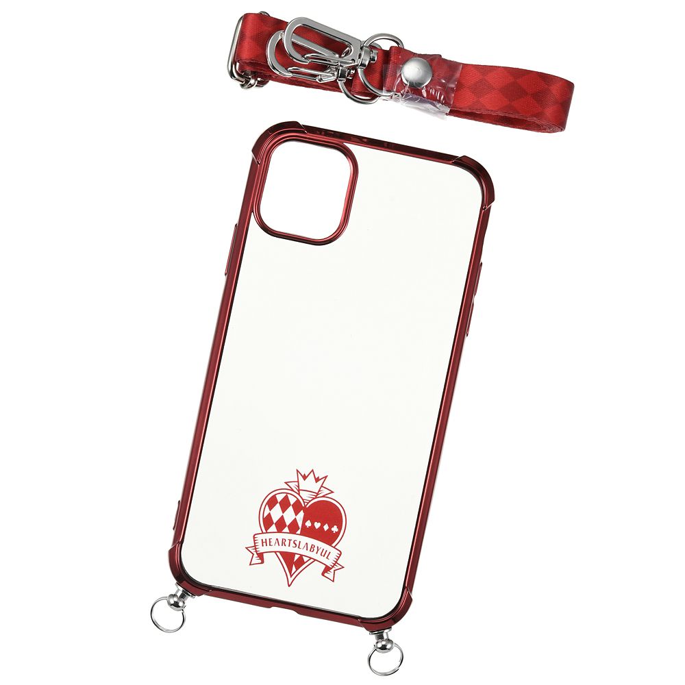 公式 ショップディズニー ハーツラビュル寮 Iphone 11用スマホケース カバー ストラップ付き 寮章 ディズニー ツイステッドワンダーランド