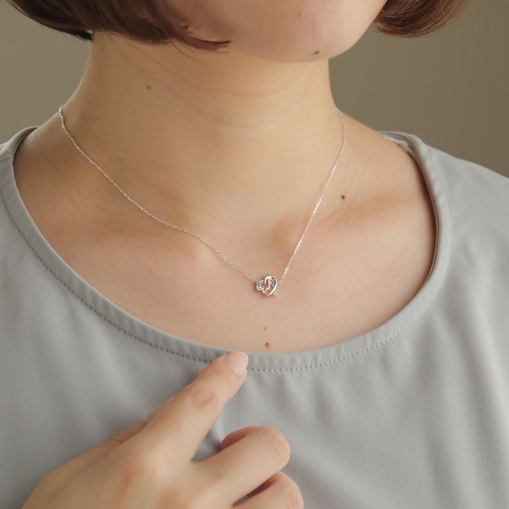 【ザ・キッス】DI-SN1853DM ディズニープリンセス シンデレラ / シルバー ネックレス