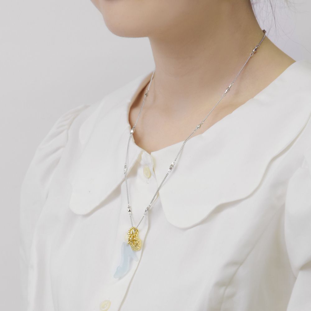 人気沸騰 シンデレラ ネックレス セット ガラスの靴 ネックレス