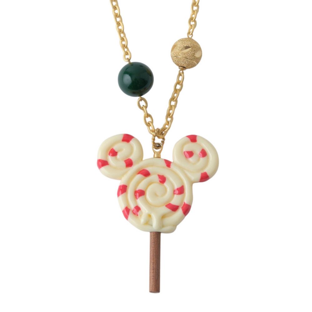 【キューポット】ミッキー/ネックレス　クリスマスロリポップ