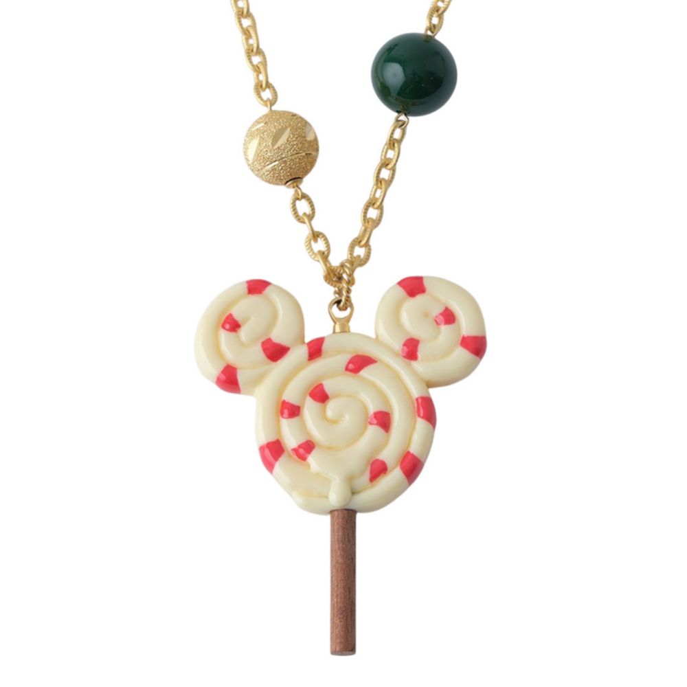 【キューポット】ミッキー/ネックレス　クリスマスロリポップ
