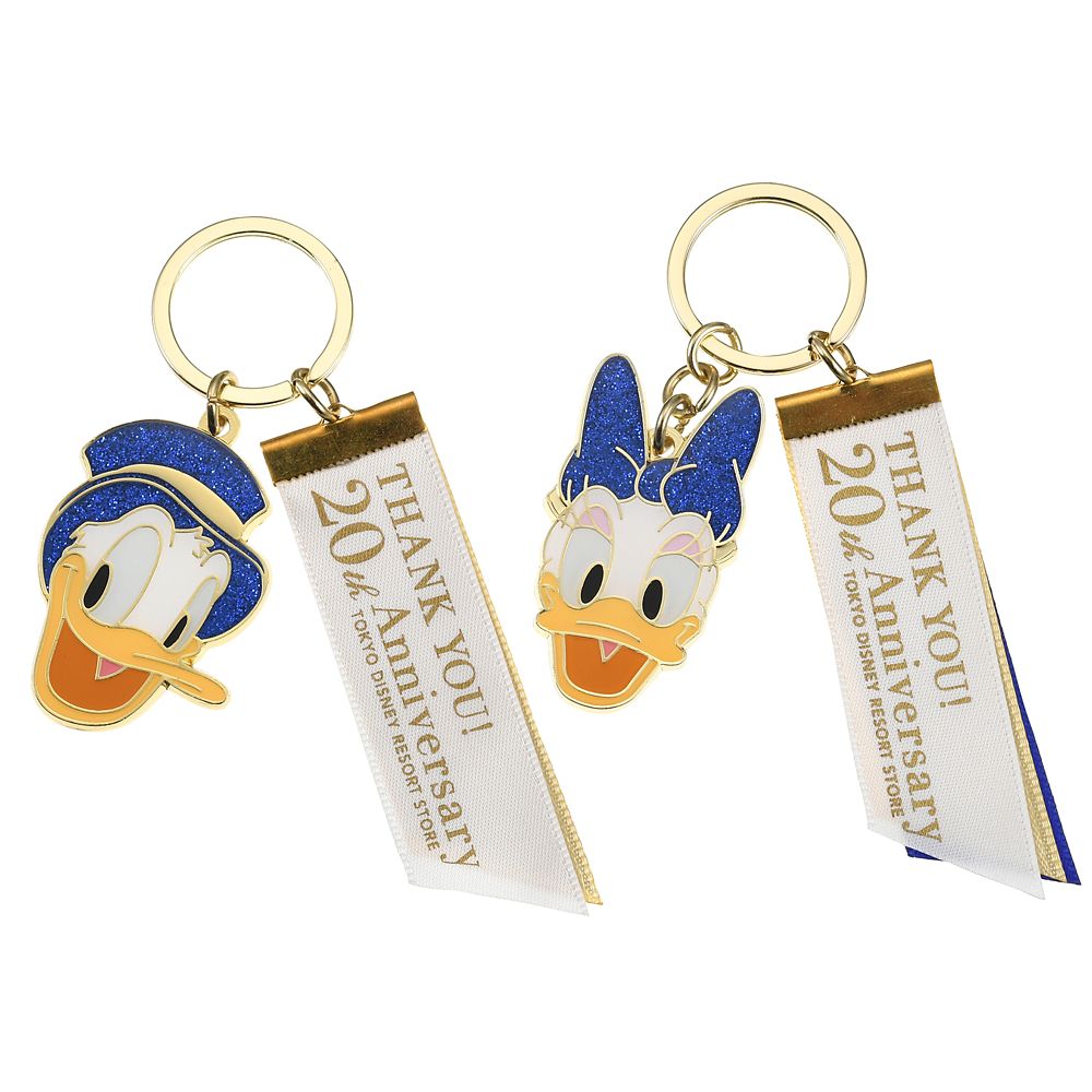 公式 ショップディズニー ドナルド デイジー キーホルダー キーチェーン ペア Tokyo Disney Resort Store th Anniversary