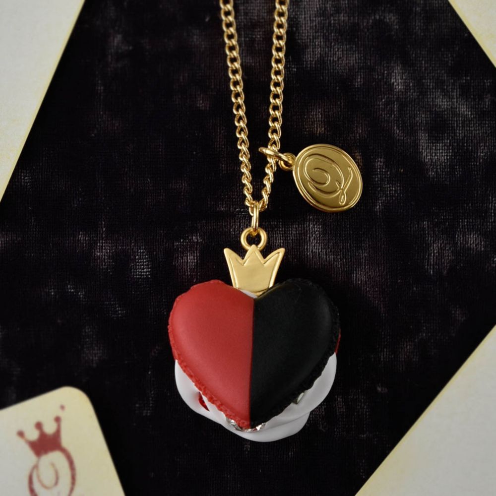 【キューポット】ハートの女王/ネックレス　ハートマカロン