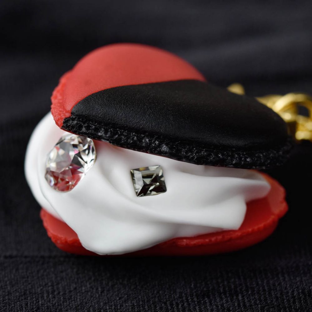 【キューポット】ハートの女王/バッグチャーム　ハートマカロン