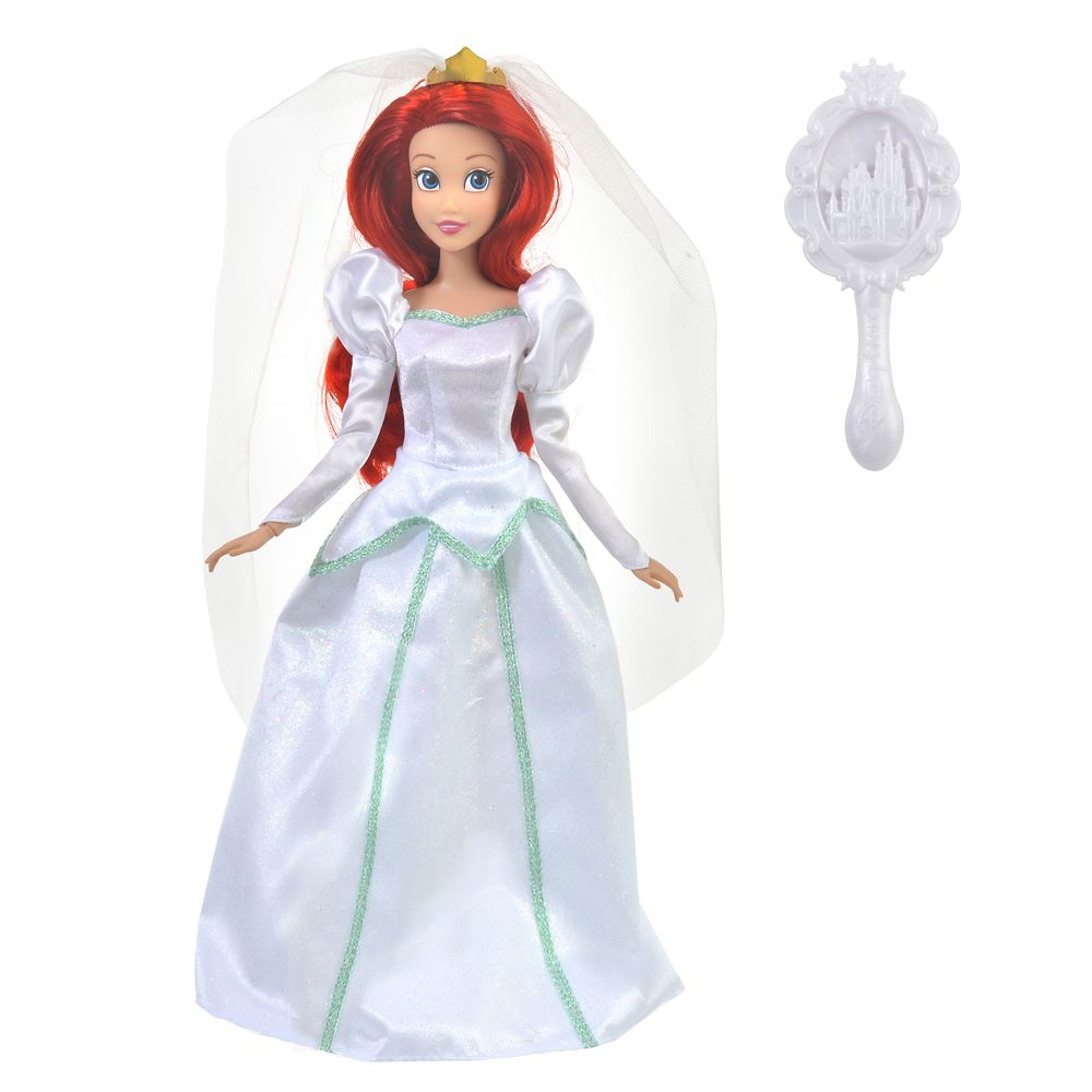 公式 ショップディズニー アリエル クラシックドール ヘアブラシ付き ウェディング
