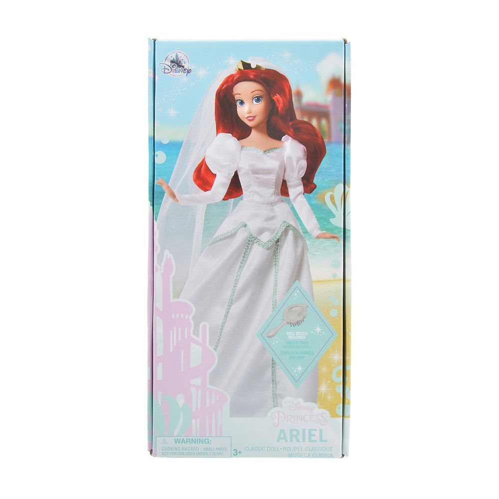 公式 ショップディズニー アリエル クラシックドール ヘアブラシ付き ウェディング
