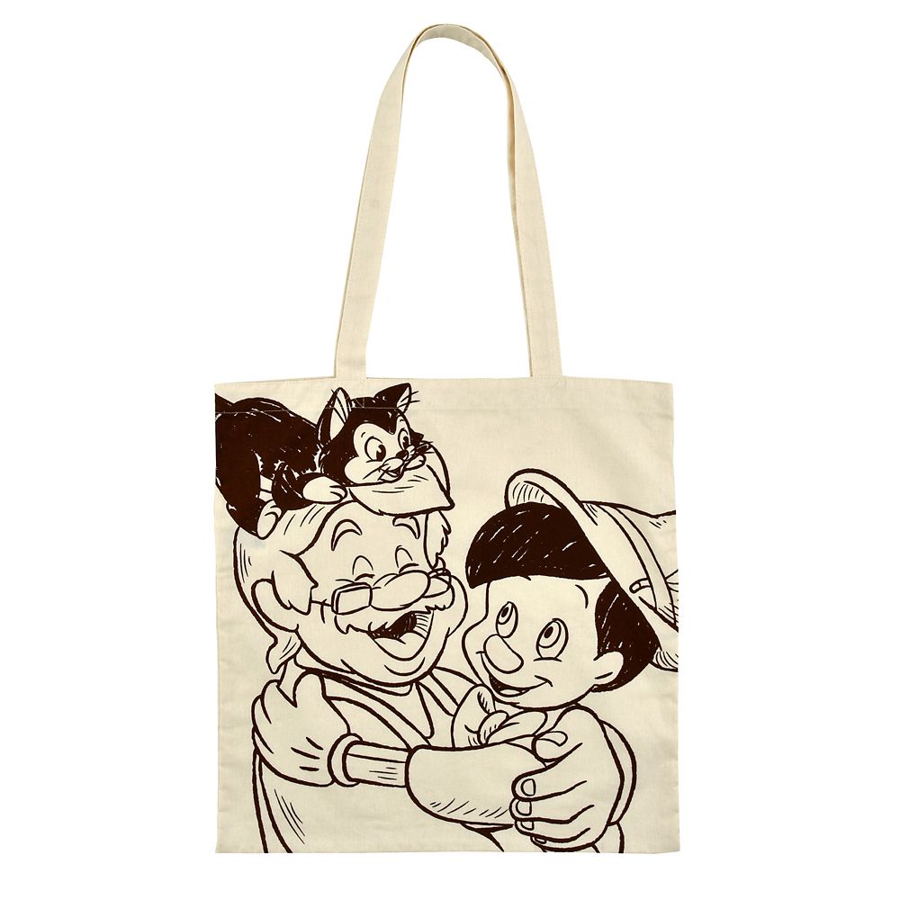 公式 ショップディズニー ピノキオ ゼペット フィガロ トートバッグ ハグ スマイル Tote Bag Collection