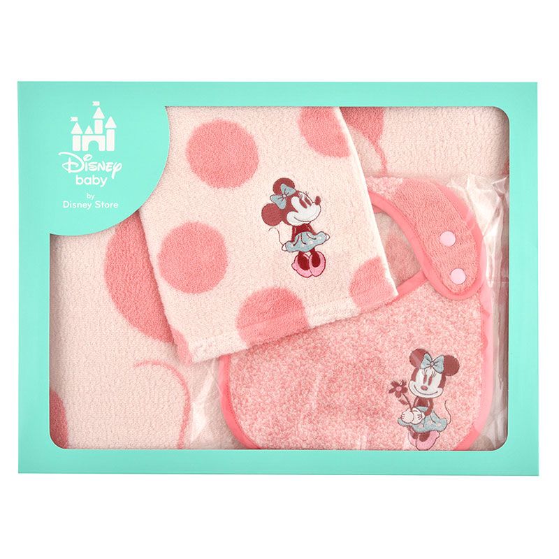 公式 ショップディズニー ミニー Baby Gift タオル スタイ 3点セット ドットミックス Disney Baby