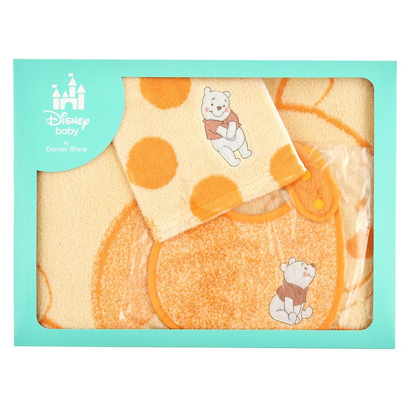 公式 ショップディズニー プーさん Baby Gift タオル スタイ 3点セット ドットミックス Disney Baby