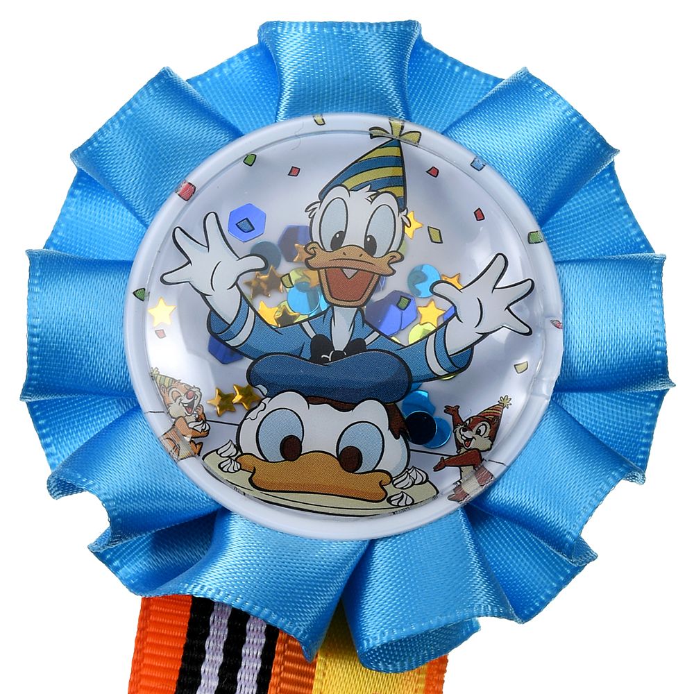 公式 ショップディズニー ドナルド チップ デール ピンバッジ ロゼット Donald Duck Birthday