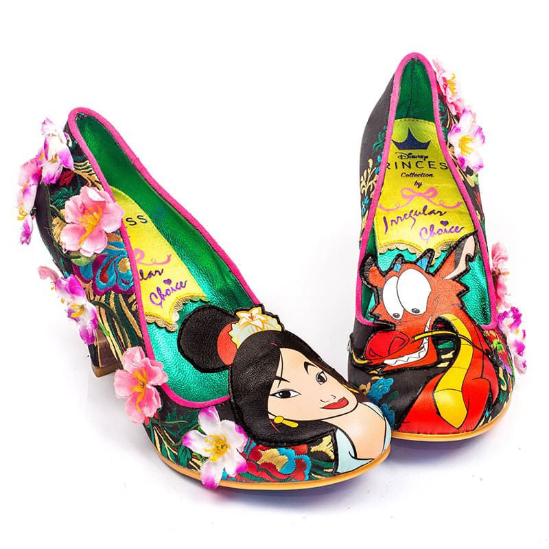 公式 ショップディズニー 送料無料 Irregular Choice ムーラン ムーシュー レディース用シューズ 23 Let Dreams Blossom