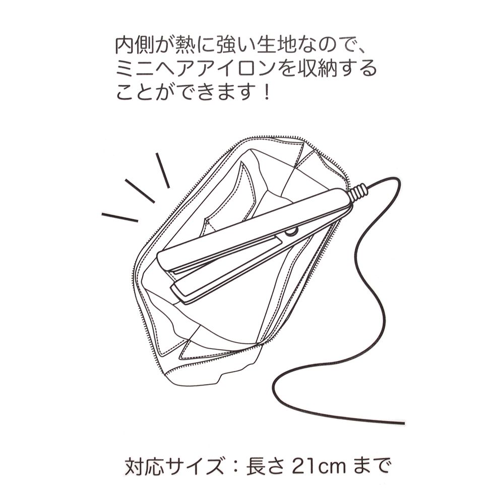 公式 ショップディズニー ミニー ポーチ ヘアアイロン用 Hair Cosme