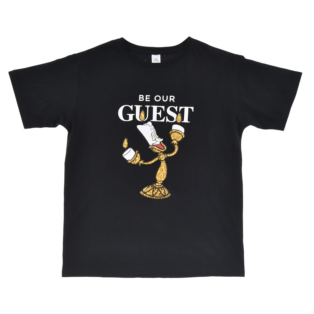 公式 ショップディズニー ルミエール 半袖tシャツ ブラック Be Our Guest