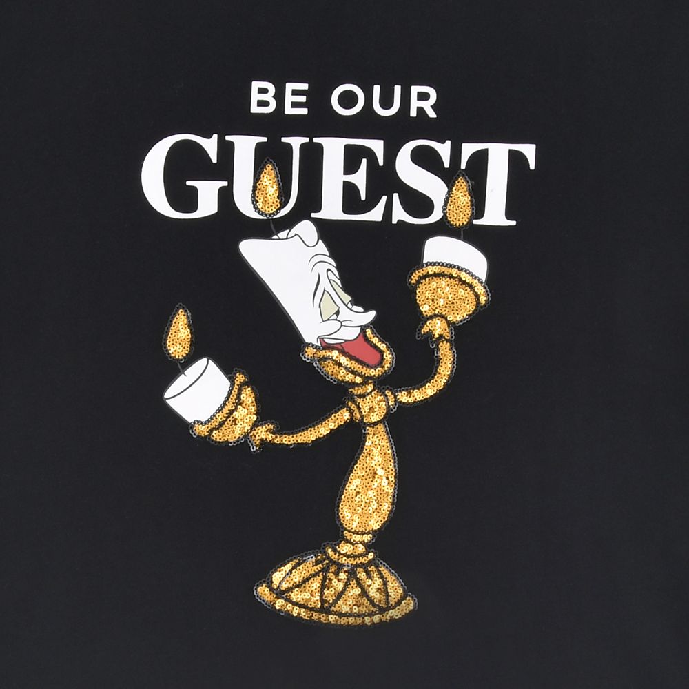 公式 ショップディズニー ルミエール 半袖tシャツ ブラック Be Our Guest