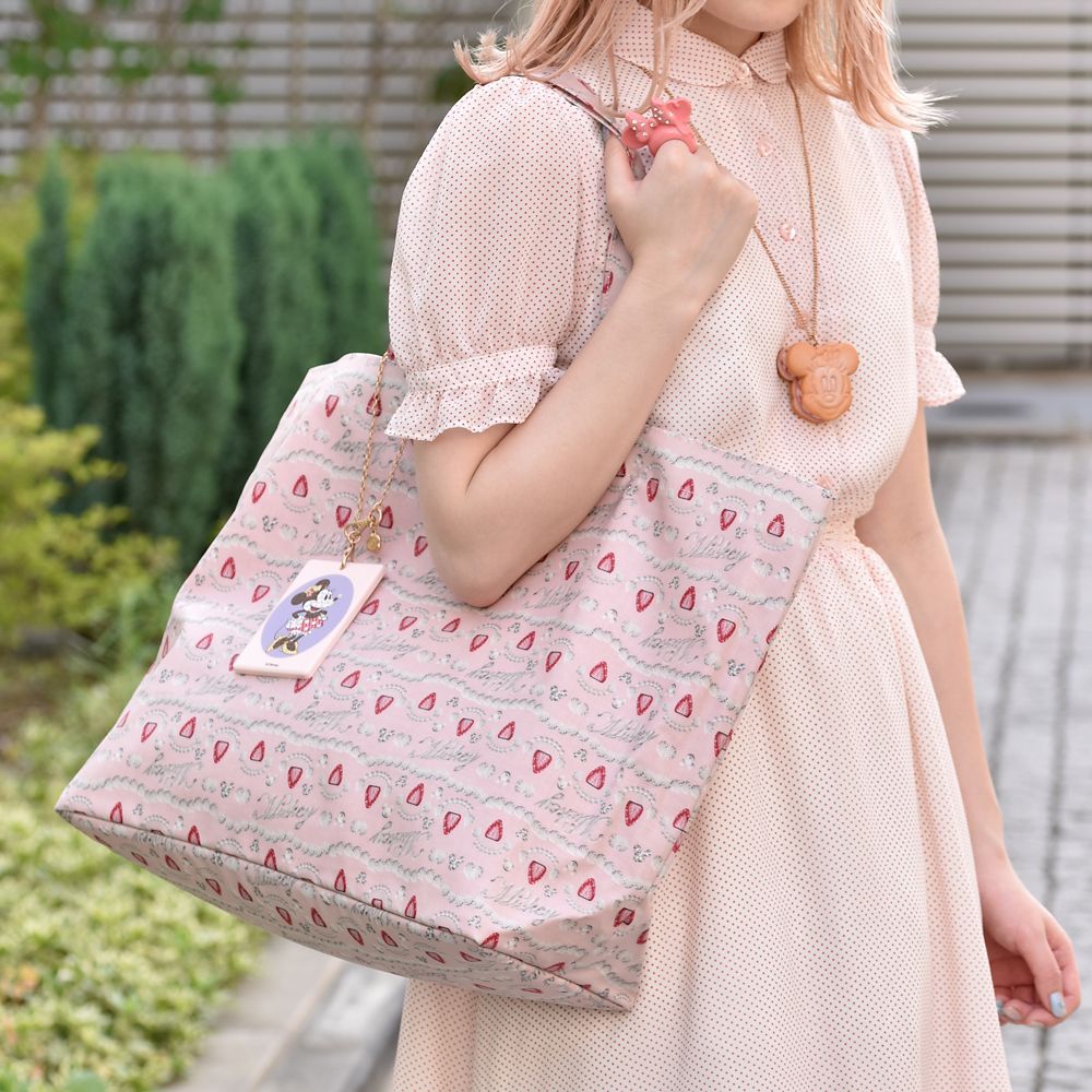 【キューポット】ミッキーマウス/トートバッグ　ストロベリーケーキ