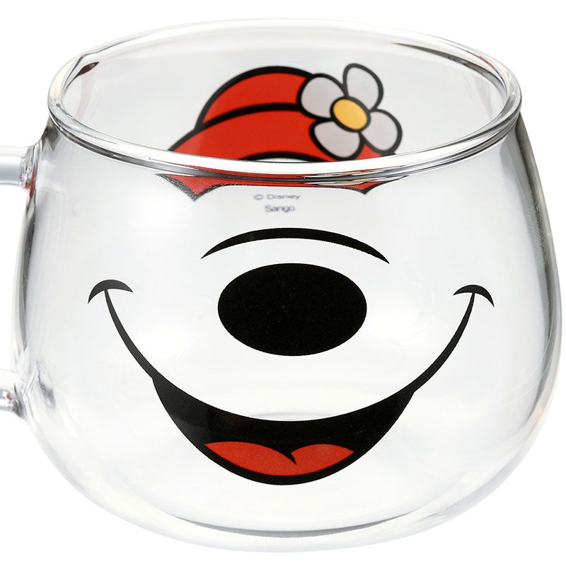 マウスマグ　耐熱ガラスマグ（ミニーマウス）
