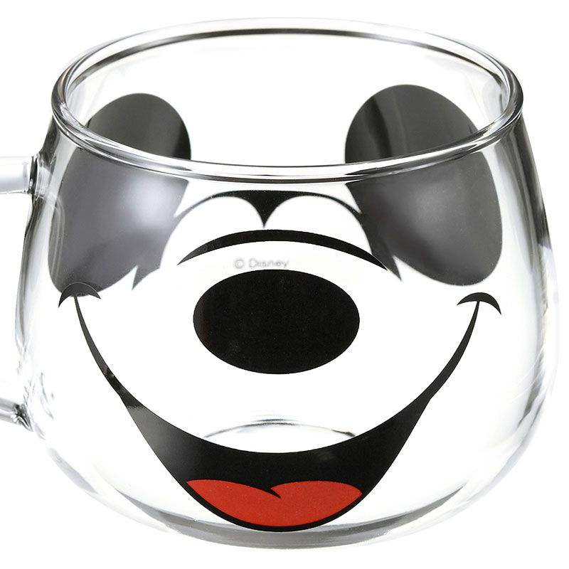 マウスマグ　耐熱ガラスマグ（ミッキーマウス）