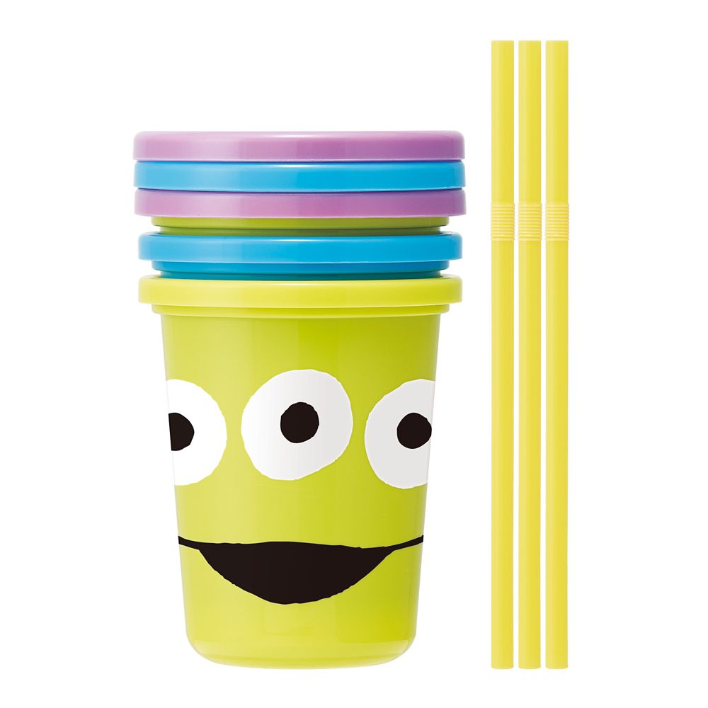 公式 ショップディズニー ディズニー エイリアン フェイス柄 ストロー付きタンブラー 3ml ３個セットsih3st