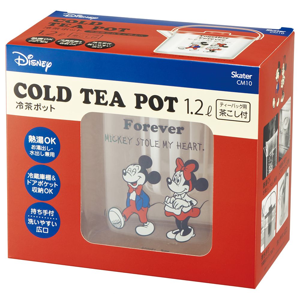 スケーター　ミッキー＆ミニー ティーバッグ用茶こし付　冷茶ポット[1.2L] CM10