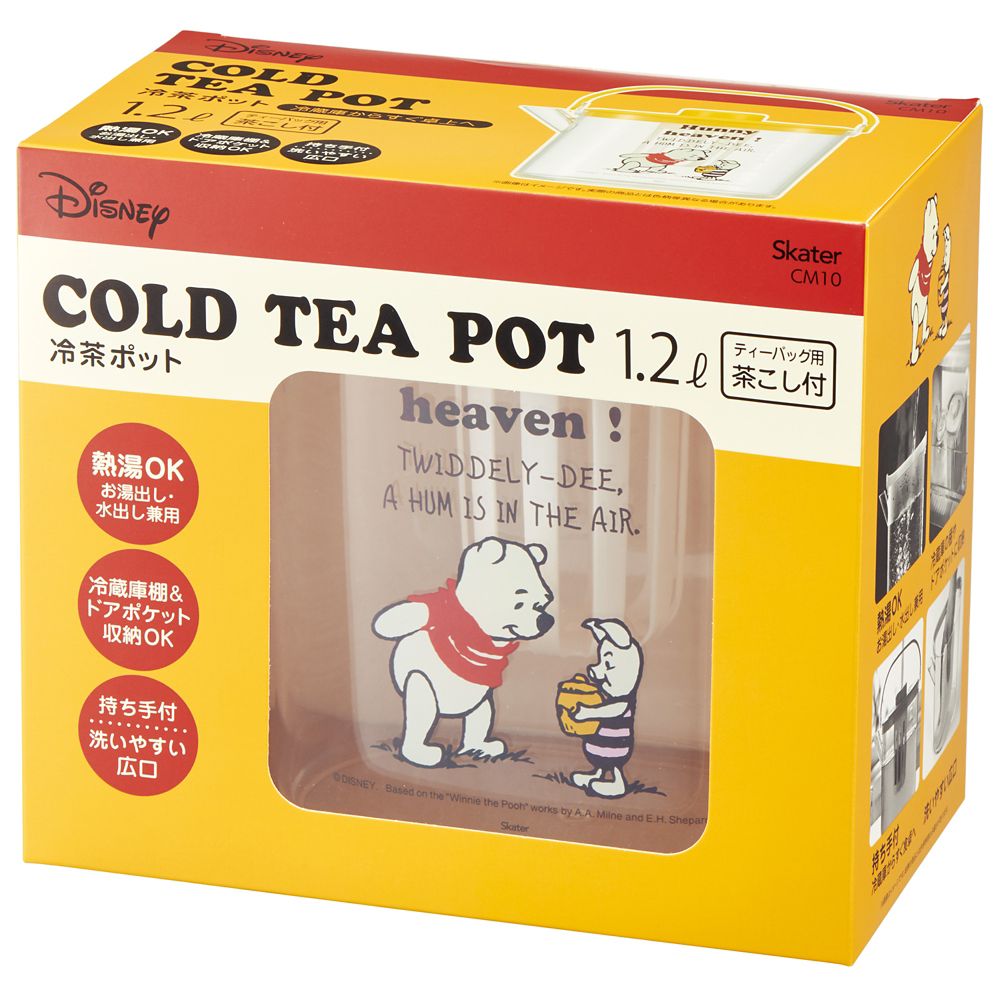 スケーター　くまのプーさん コミック ティーバッグ用茶こし付　冷茶ポット[1.2L] CM10