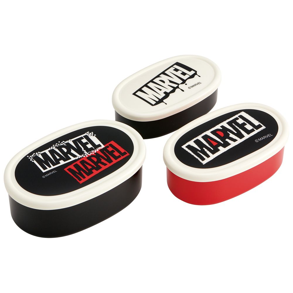 公式 ショップディズニー マーベル ロゴバリエーション シール容器３点セット 入れ子式 Srs3s