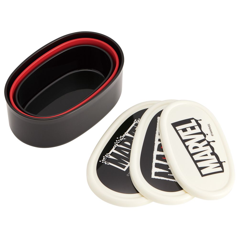 公式 ショップディズニー マーベル ロゴバリエーション シール容器３点セット 入れ子式 Srs3s