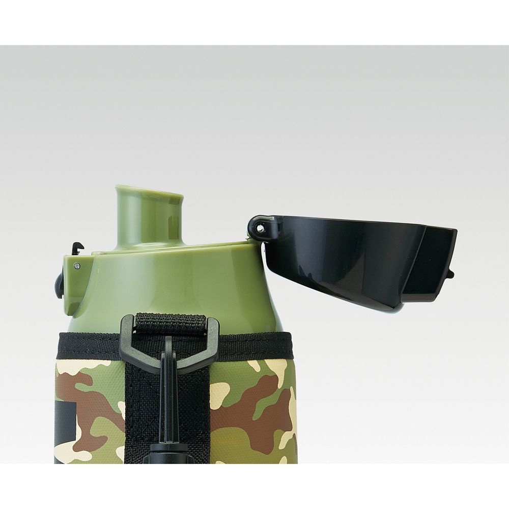 スケーター　マーベル ロゴ ミリタリー 【カバー付き】ロック付きワンプッシュダイレクトボトル[990ml] KSDC10S