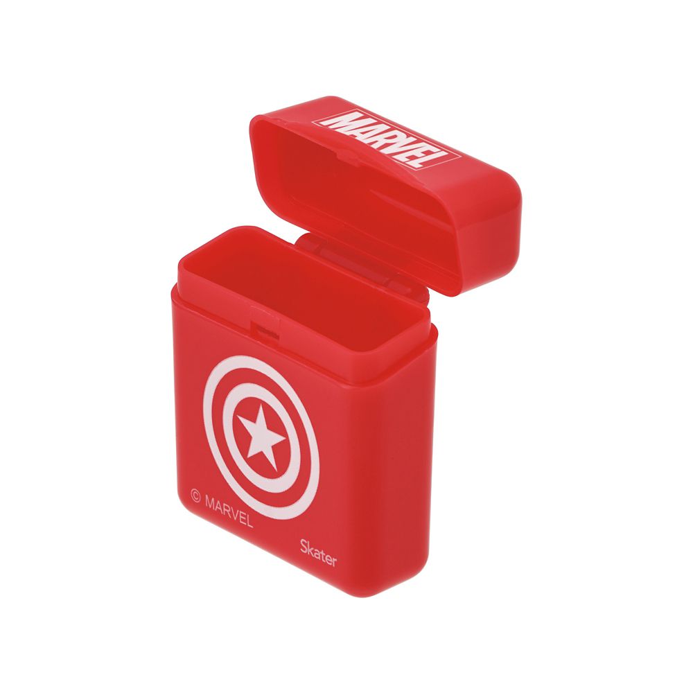 スケーター　MARVEL ロゴ ケース付きシリコーンストロー[21cm] CSST1