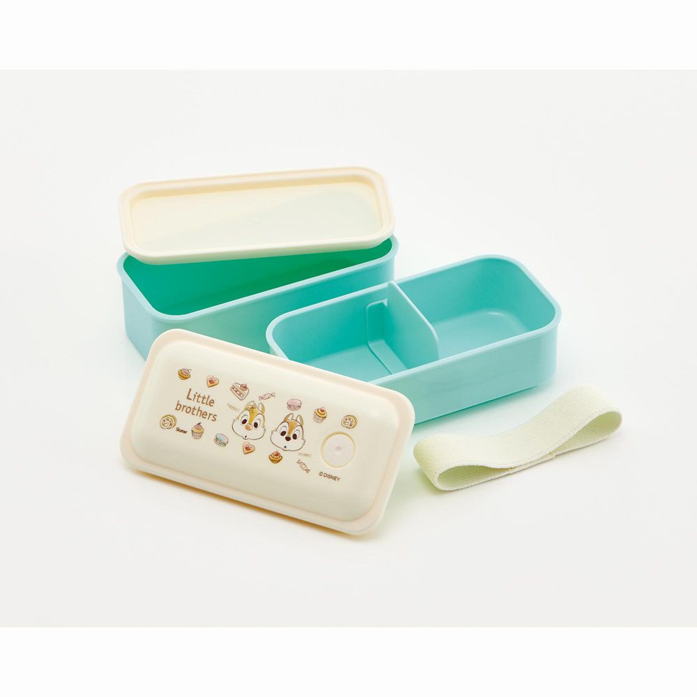 公式 ショップディズニー 抗菌パッキン一体型２段ふわっと弁当箱 総容量550ml チップ デール スイーツ ｐａｌｗ６ａｇ