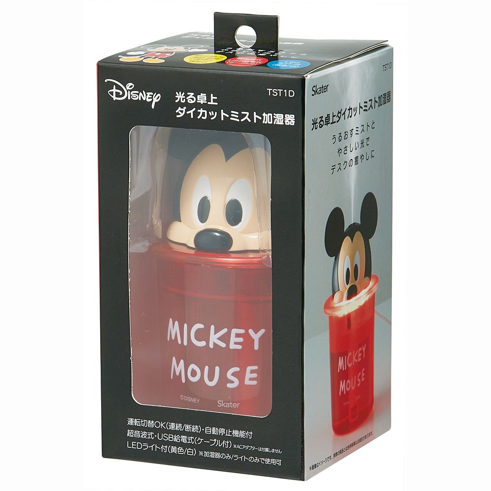 公式 ショップディズニー 光る卓上ダイカットミスト加湿器 ミッキーマウス ｔｓｔ１ｄ